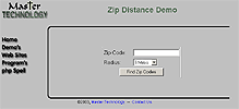 Zip Distance Demo